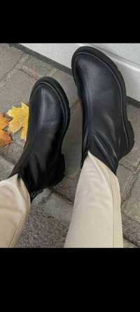 Buty skórzane zimowe dla kobiet wkładka 25,5 cm
