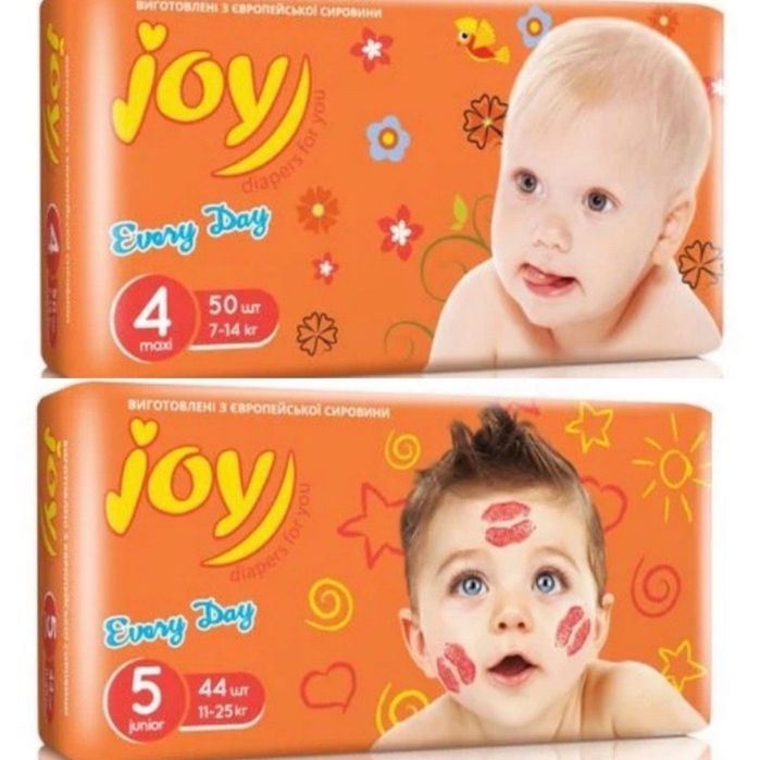 Підгузки джой Joy памперси Every day 3, 4,5