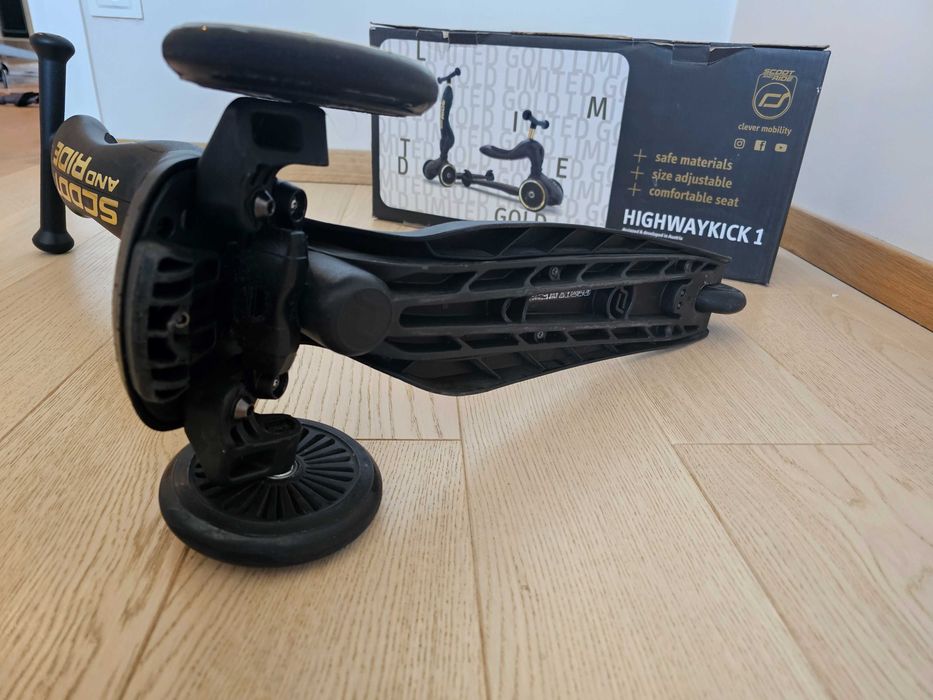 Hulajnoga Highwaykick 1 Jeździk i hulajnoga 2w1 Black & Gold LE