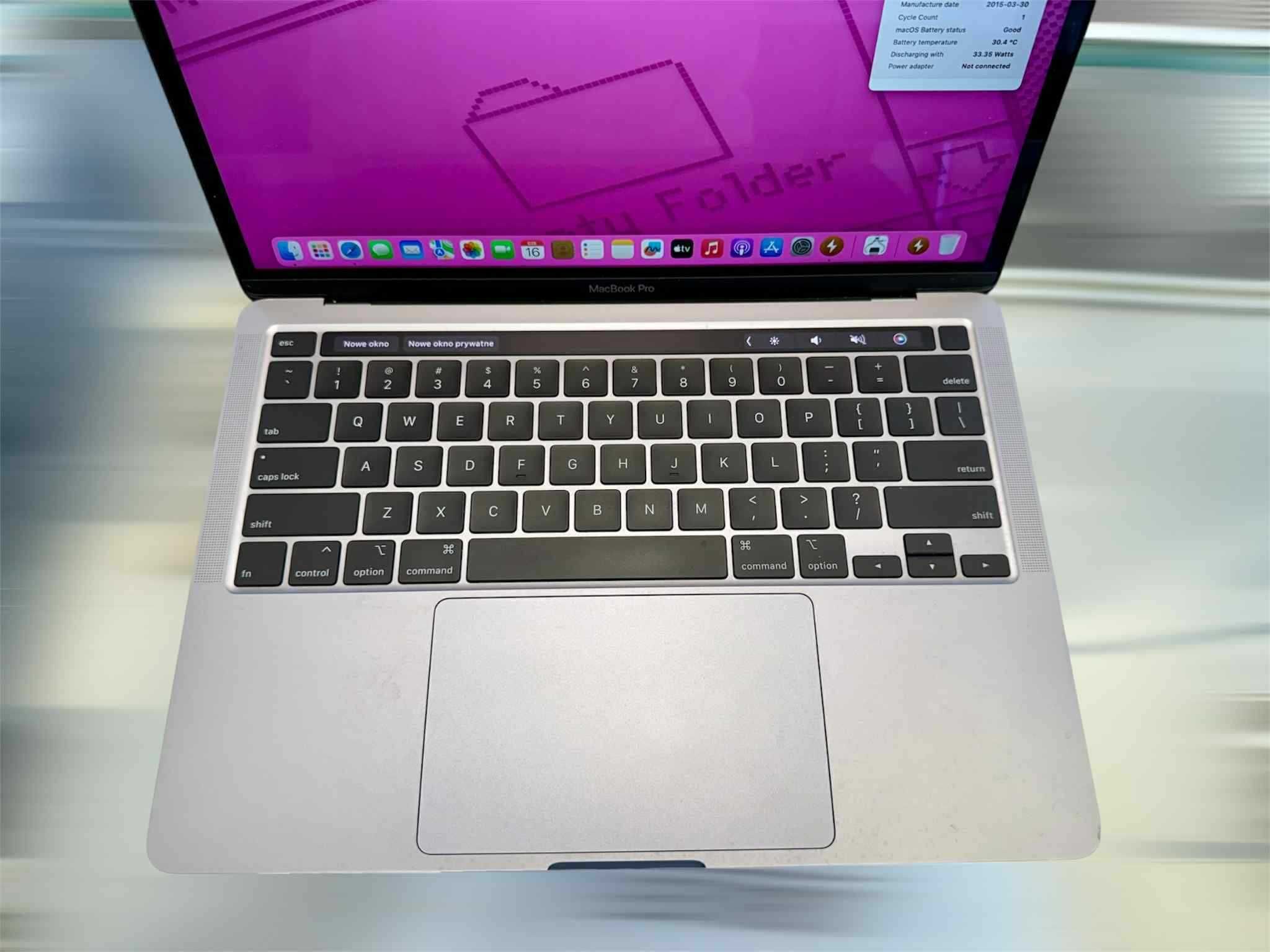 MacBook Pro A2251 i5 4x3,8/16GB/512GB/Iris Plus Graphics NOWA BAT 100%