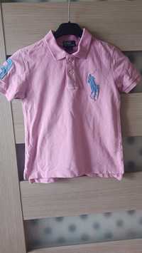 Koszulka polo Ralph Lauren chłopięca dla chłopca różowa 122 128