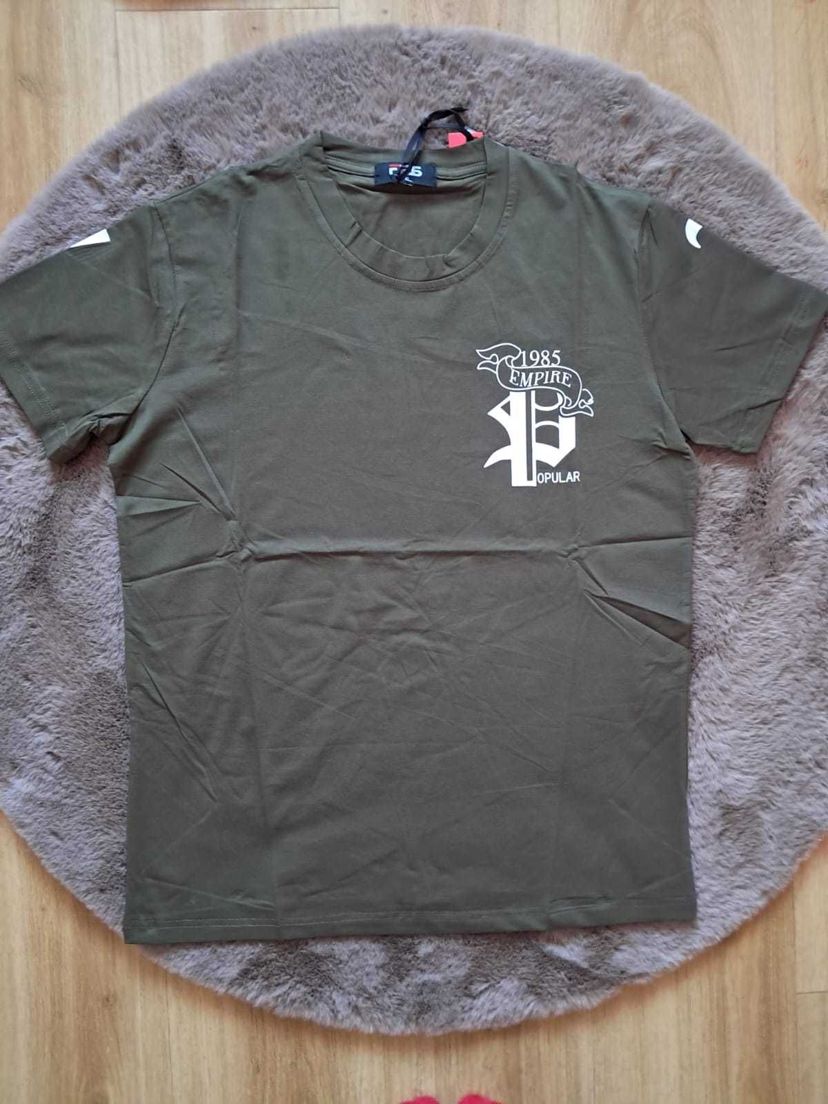 Koszulka bawełniana męska rozmiar XL/2XL khaki