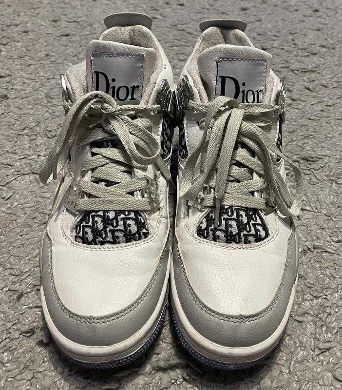 Оригинал.фирменные,шикарные,высокие кроссовки nike dior air jordan 4