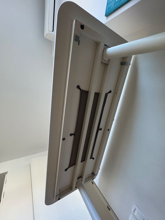Secretária, branco, 140x60 (altura ajustável)
