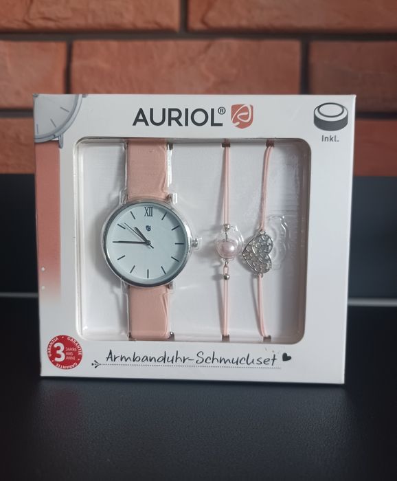 Auriol Zegarek damski + 2 bransoletki