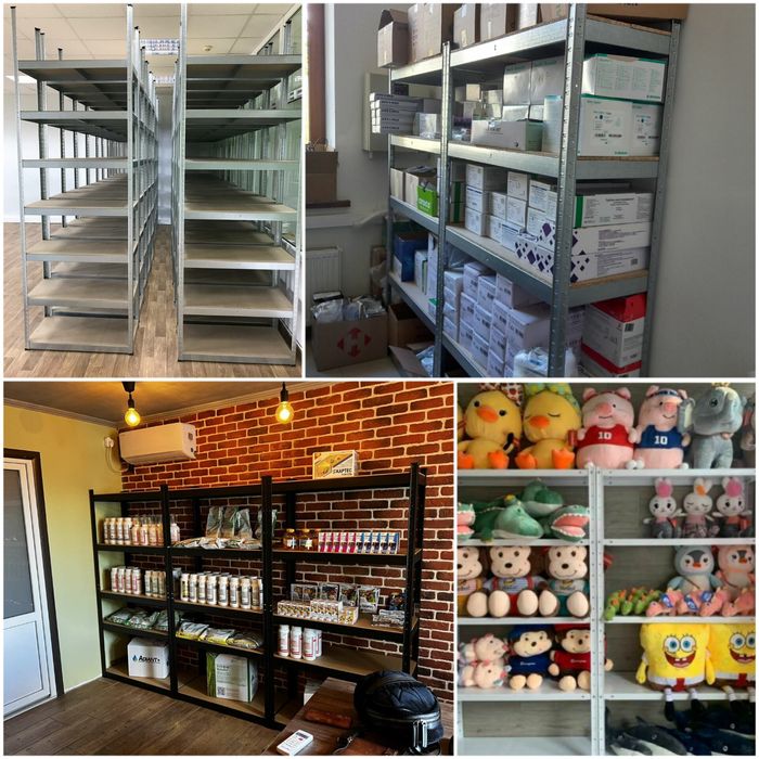 Стеллажи полочные новые/бу, купити стелажі, стелажі поличкові