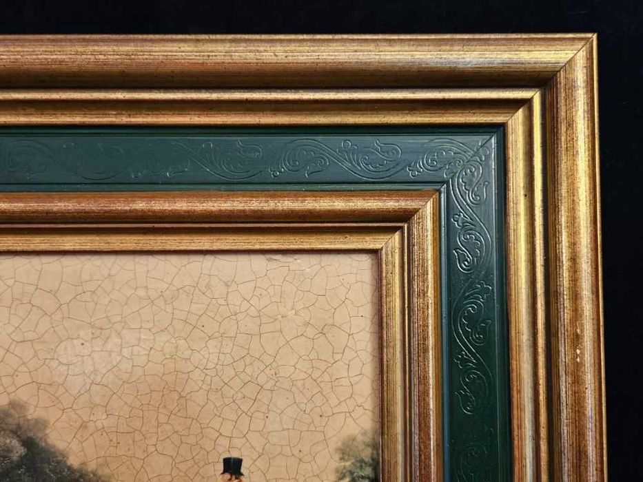 Conjunto de 5 quadros equestres