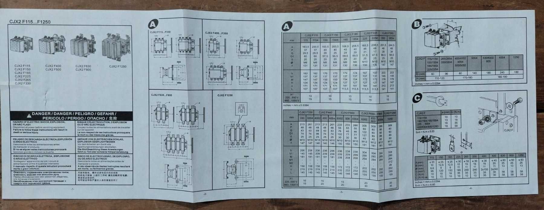 Контактор CJX2-F265 110В 265А (NC2-265, КТИ-5265 265А)