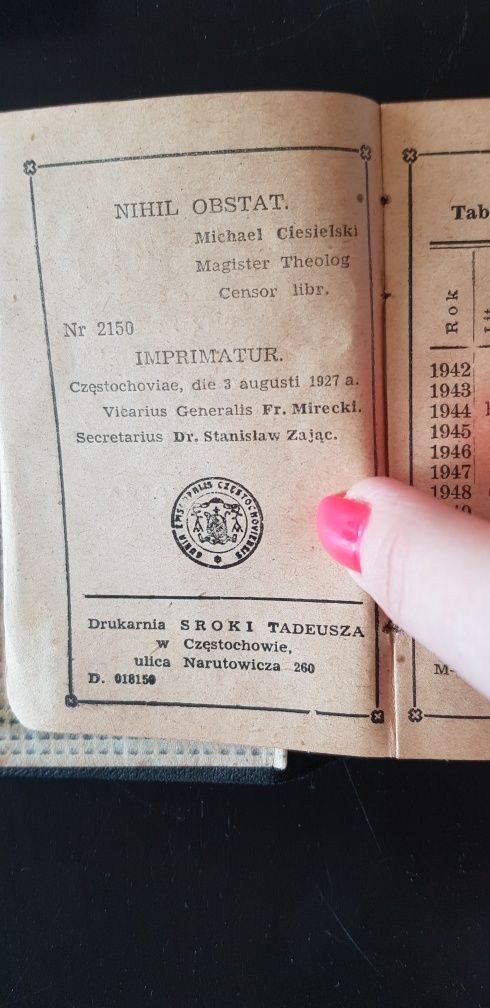 Modlitewnik głos do Boga 1927 drukarnia sroki tadeusza