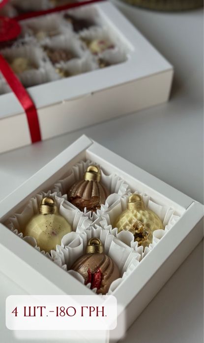 Новорічні подарункові набори цукерок із бельгійського шоколаду