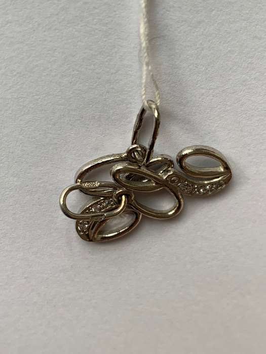 Кулон буква Е серебро