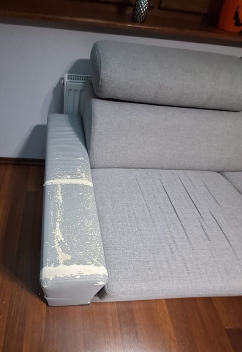 Narożnik kanapa szara