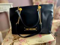 Love Moschino czarna torebka shopperka duża oryginalna