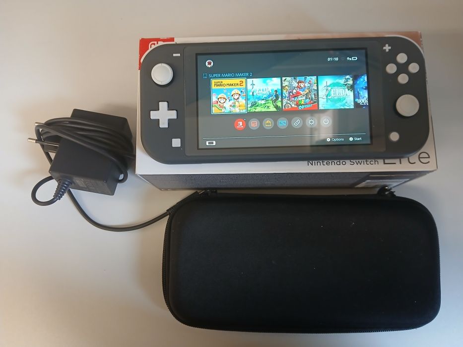 Nintendo Switch lite + pokrowiec + szkło na ekran