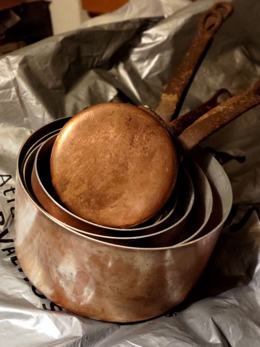 Caçarolas em cobre