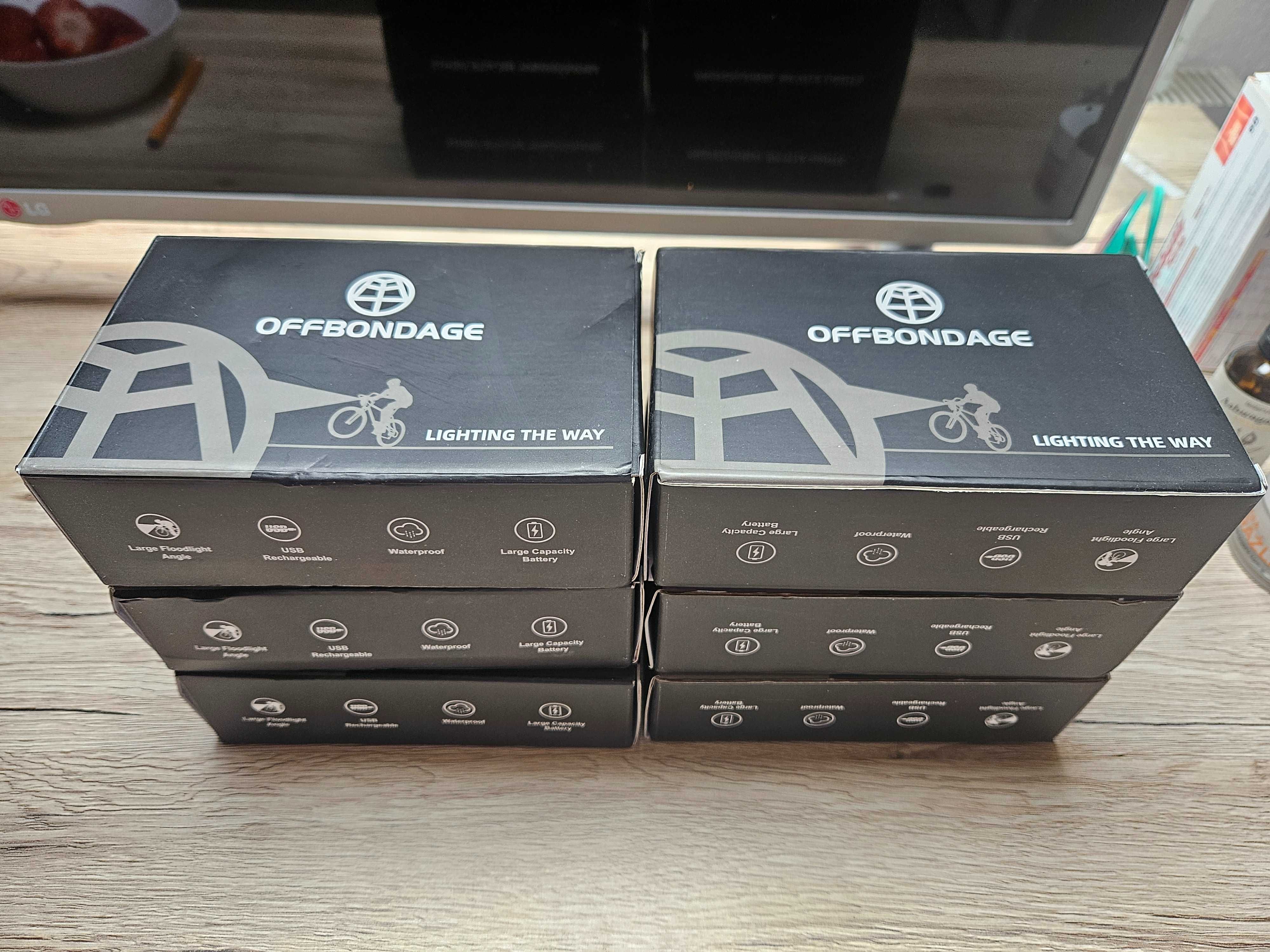 Lampka Rowerowa Przednia LED 1000LM Mocna Powerbank 4500mAh