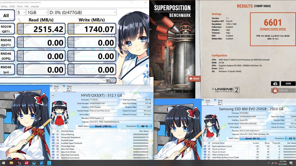 Біленький! RX5500XT 8gb \ Ryzen 5 3600 \ B550M \ 32GB \ 256 + 500SSD