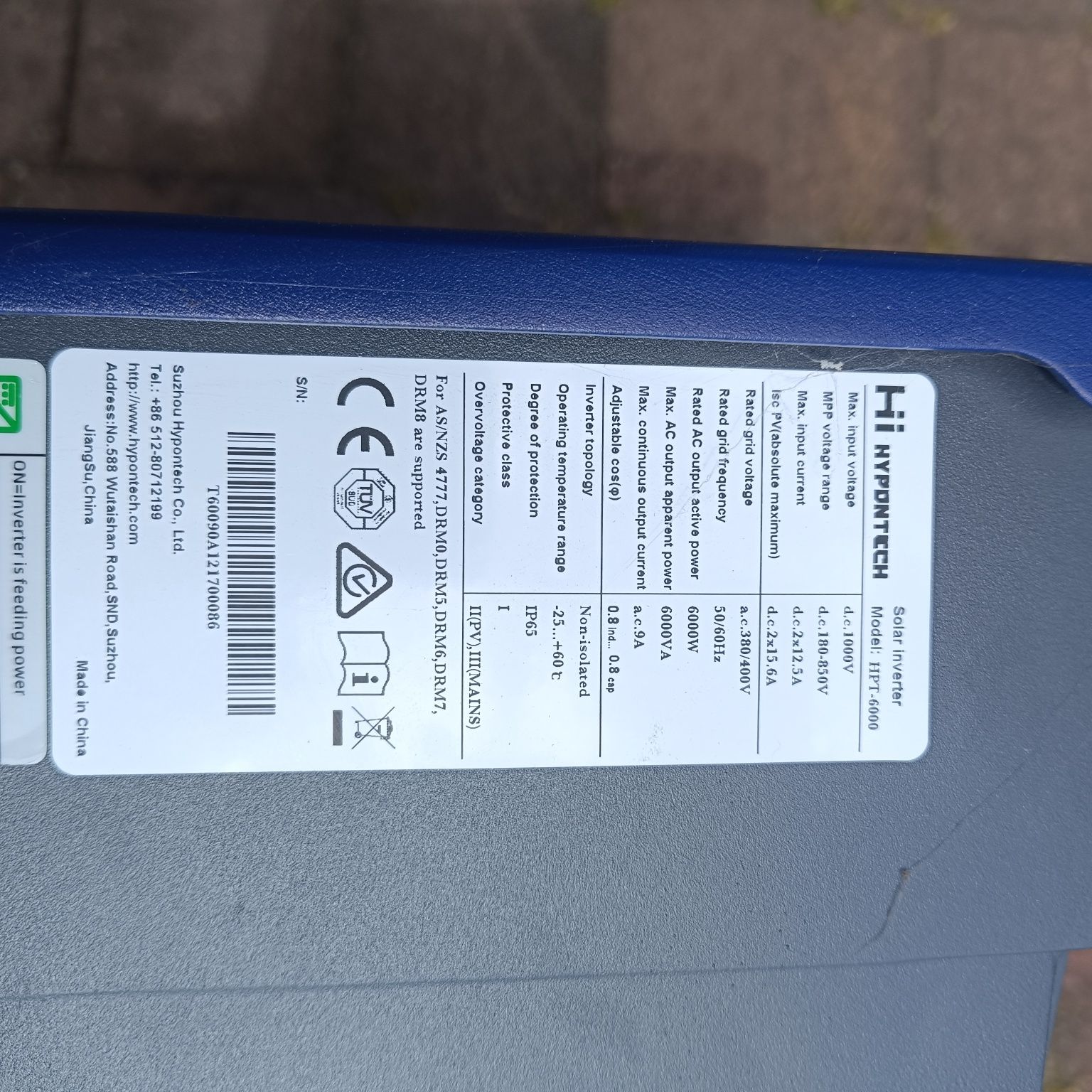 Falownik Hypontech 6kW