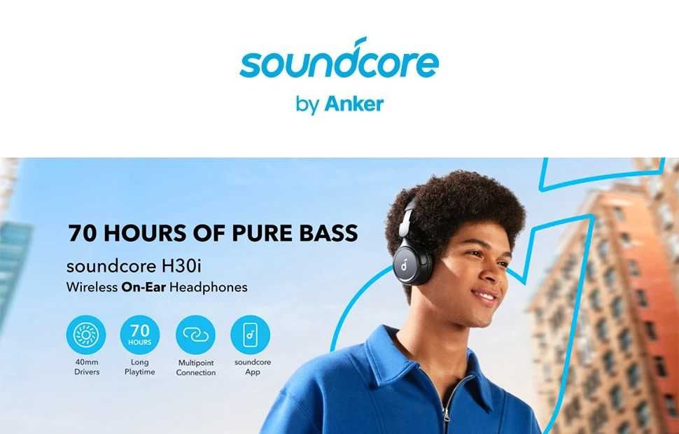 Бездротові навушники ANKER SoundCore H30i (A3012)