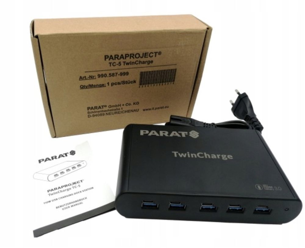 Parat TC-5 TwinCharge USB-C multiladowarka