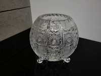 Mega kryształowa kula wazon piękne szlify RETRO prezent kryształ