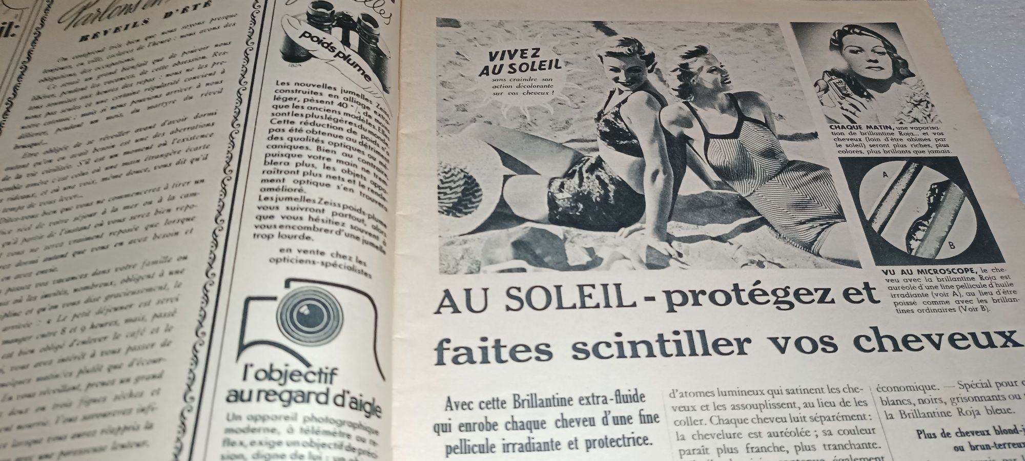 Antiga revista MARIE CLAIRE N°126 28/07/1939