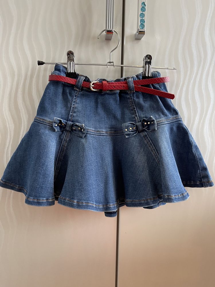 Шикарная джинсовая юбка на девочку