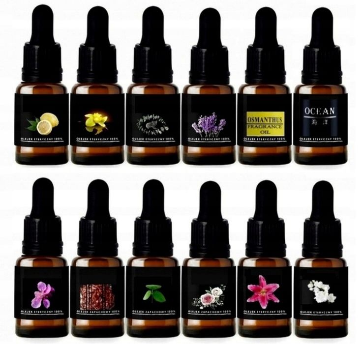 Olejki zapachowe eteryczne zestaw 12 sztuk 120ML aromatyczne do sauny