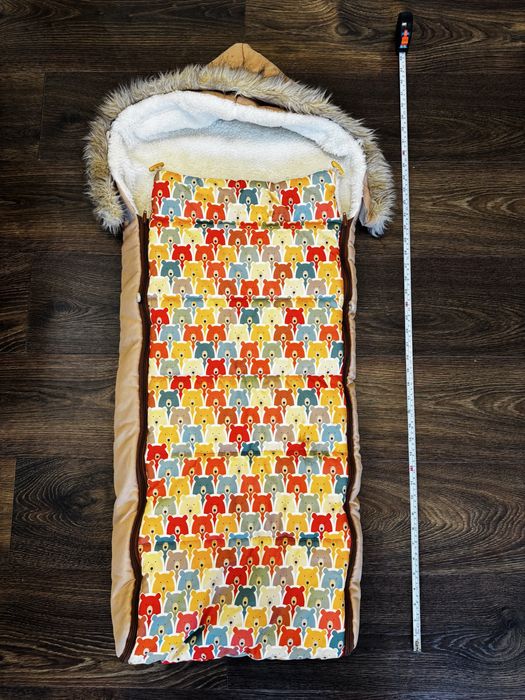 Śpiworek zimowy ocieplany do wózka spacerowego/spacerówki