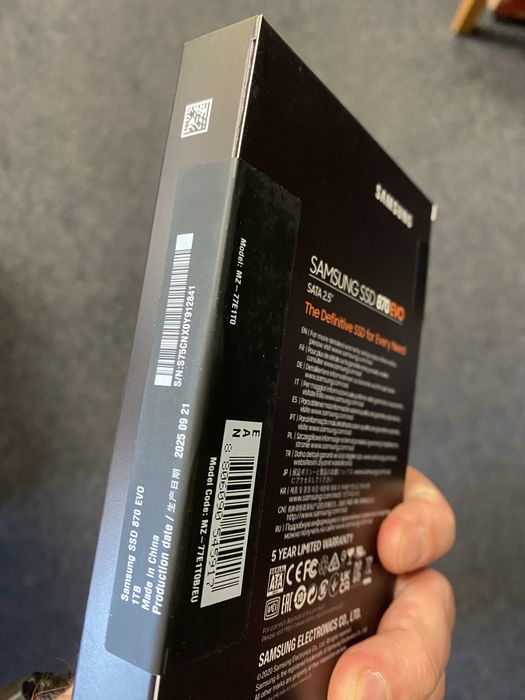 Dysk SSD SATA 2.5 Samsung Evo 870 1 Tb nowy, zapakowany