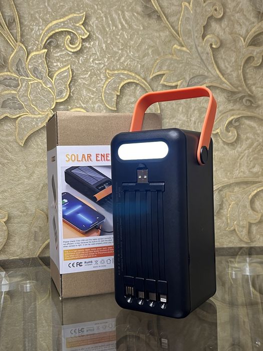 Солнечный повербанк с фонариком