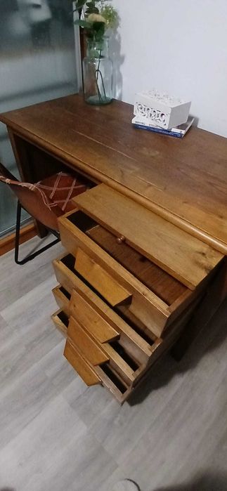 Secretária, consola, aparador, madeira, rústica