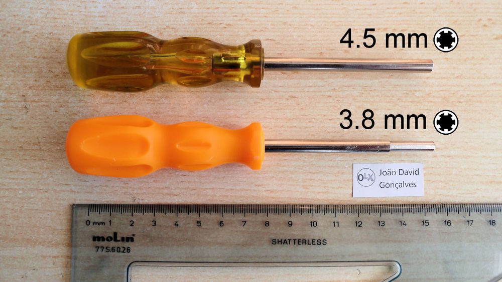 Chave 3.8 ou 4.5 mm jogos cartuchos Nintendo, Sega, Pokémon, Game Boy