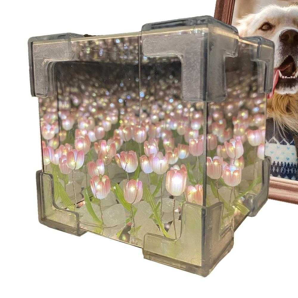Куб с тюльпанами Сделай сам Набор для творчества Зеркальный кубик