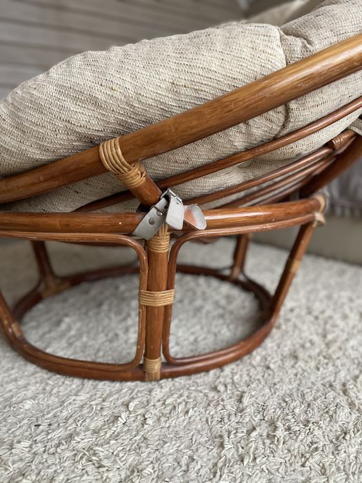 Крісло плетене кругле з натурального ротанга