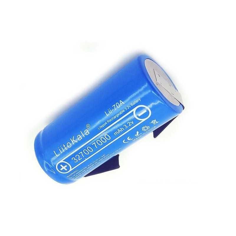 Аккумулятор 32700 LiFePO4 Liitokala 70A-N 7000mAh 3.2V 30A под пайку