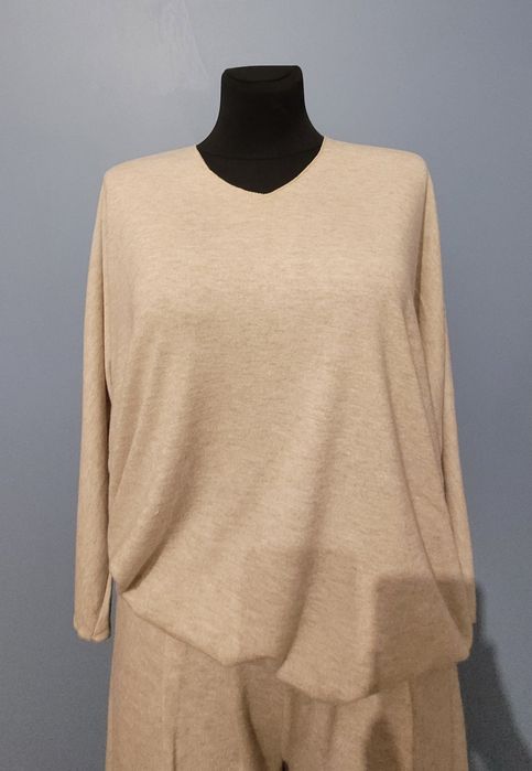 Komplet dzianinowy, spodnie i sweter, M/L