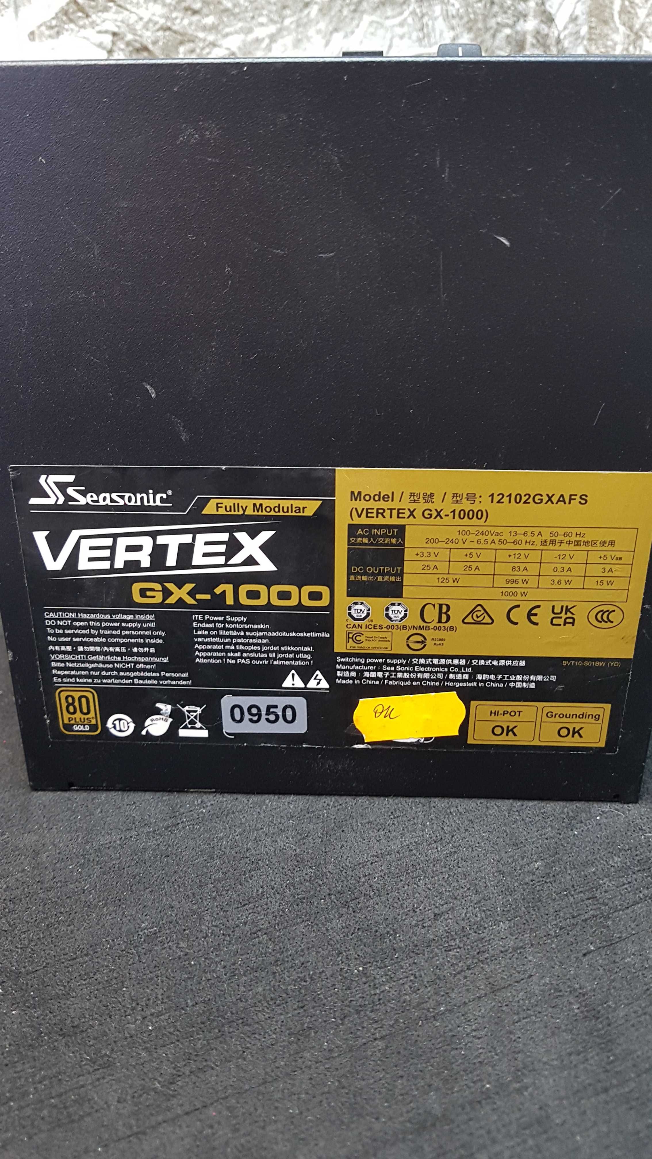 Seasonic VERTEX GX-1000  80Plus Gold 1000W