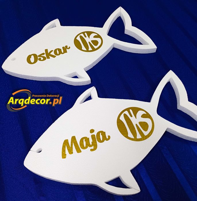 Personalizowane Duże Rybki Dekoracyjne z Imionami – Komunia