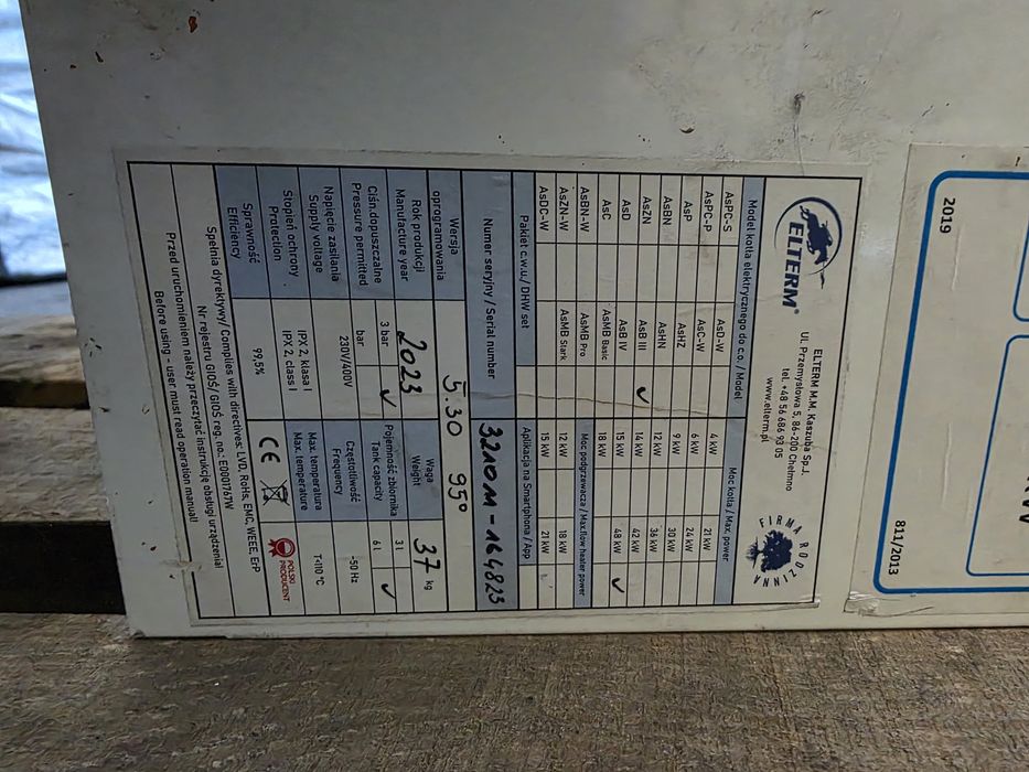 Kocioł elektryczny ELTERM Batalion AsBIII 48 kW