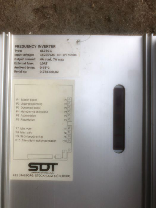 Инвертор(частотник)Parvalux Sl 750-1