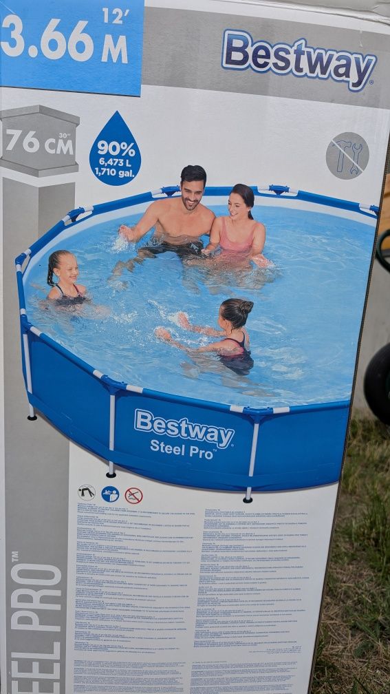Basen Bestway 3,66m średnicy z pompą