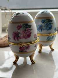 Porcelanowe jajka szkatułki (2 sztuki)