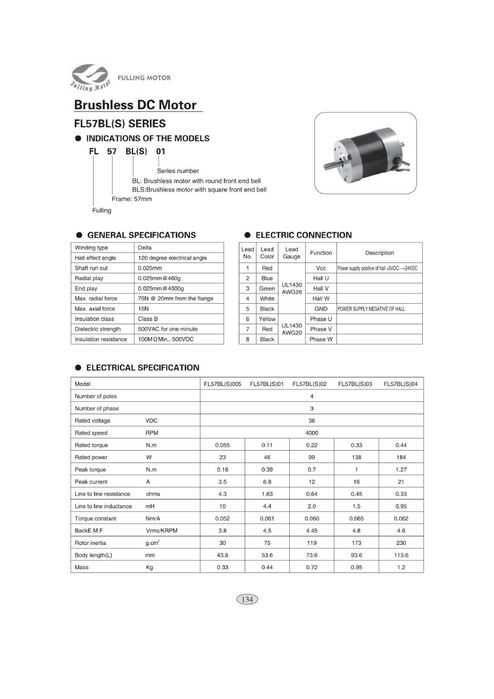 Silnik BLDC 36V 4000RPM 184W