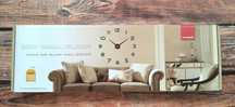 Duży zegar ścienny naklejany DIY 60 cm
