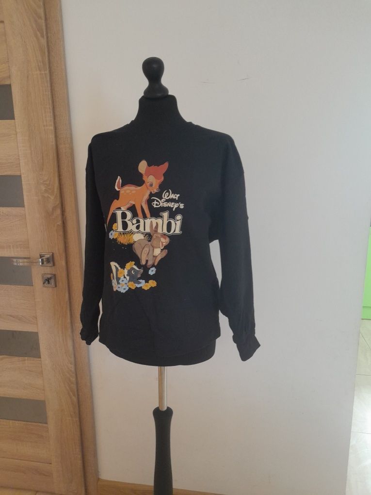 Czarna bluza Disney bambi luźna