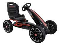 Wielki GOKART ABARTH na pedały Duże miekkie koła czarny