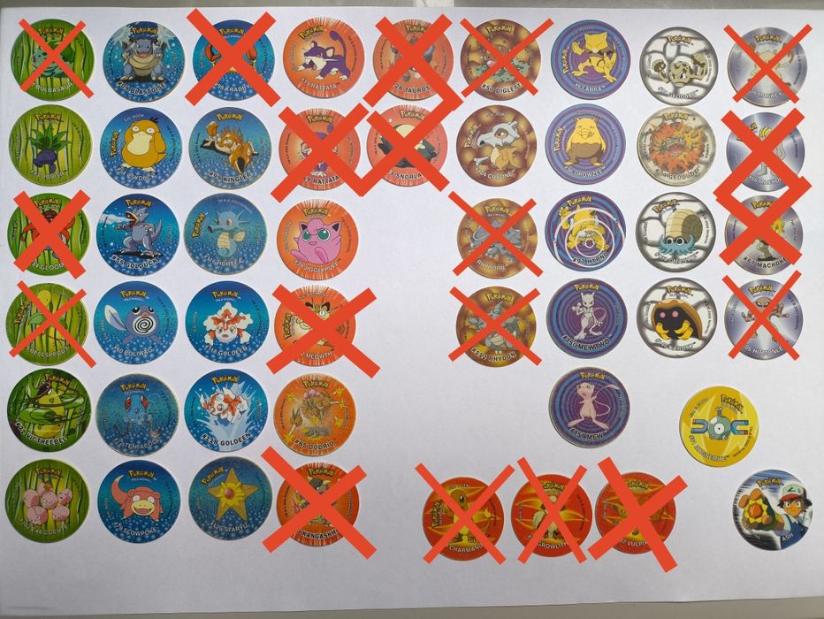 Pokemon Tazo kolekcja vintage Ash