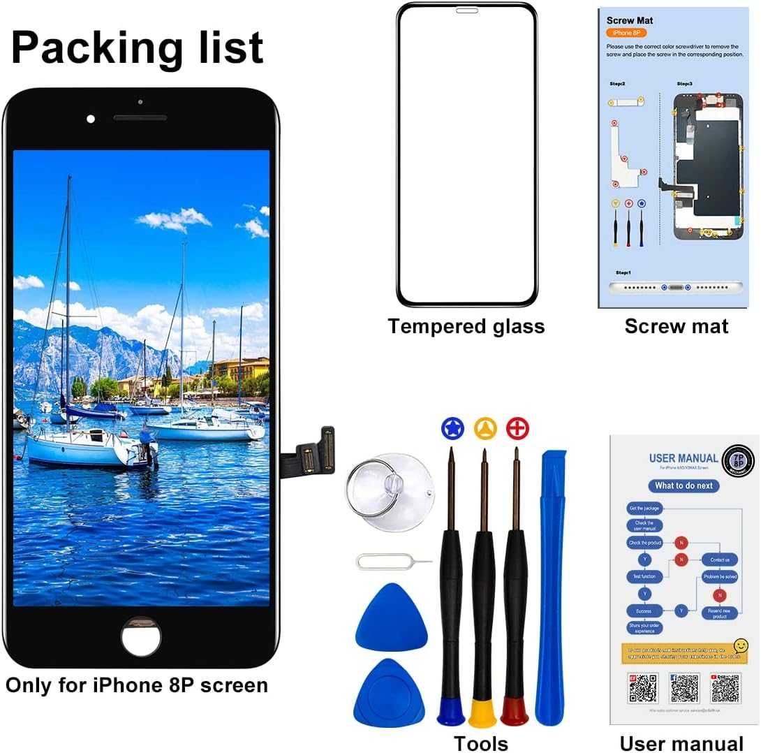 Wyświetlacz Ekran Dotyk LCD Do Apple iPhone 8 Plus Black
