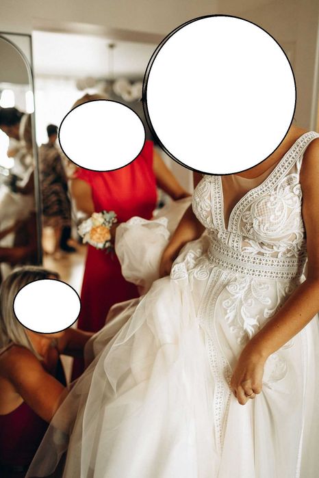 Suknia ślubna boho glam rozmiar 38